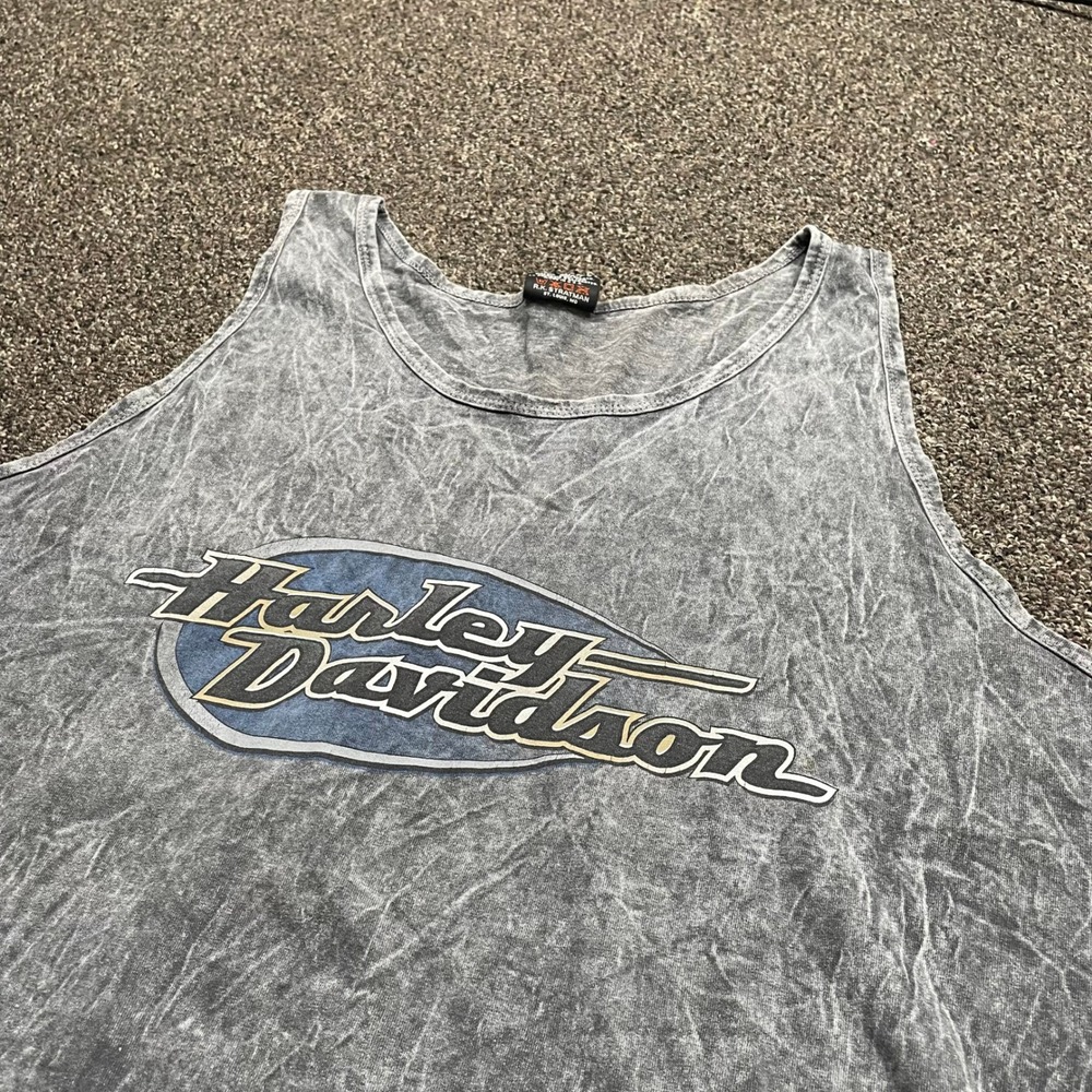 Harley Davidson Black Hills Sturgis Rally Tank Top Acid/Stone Wash Grey XXL Mens
